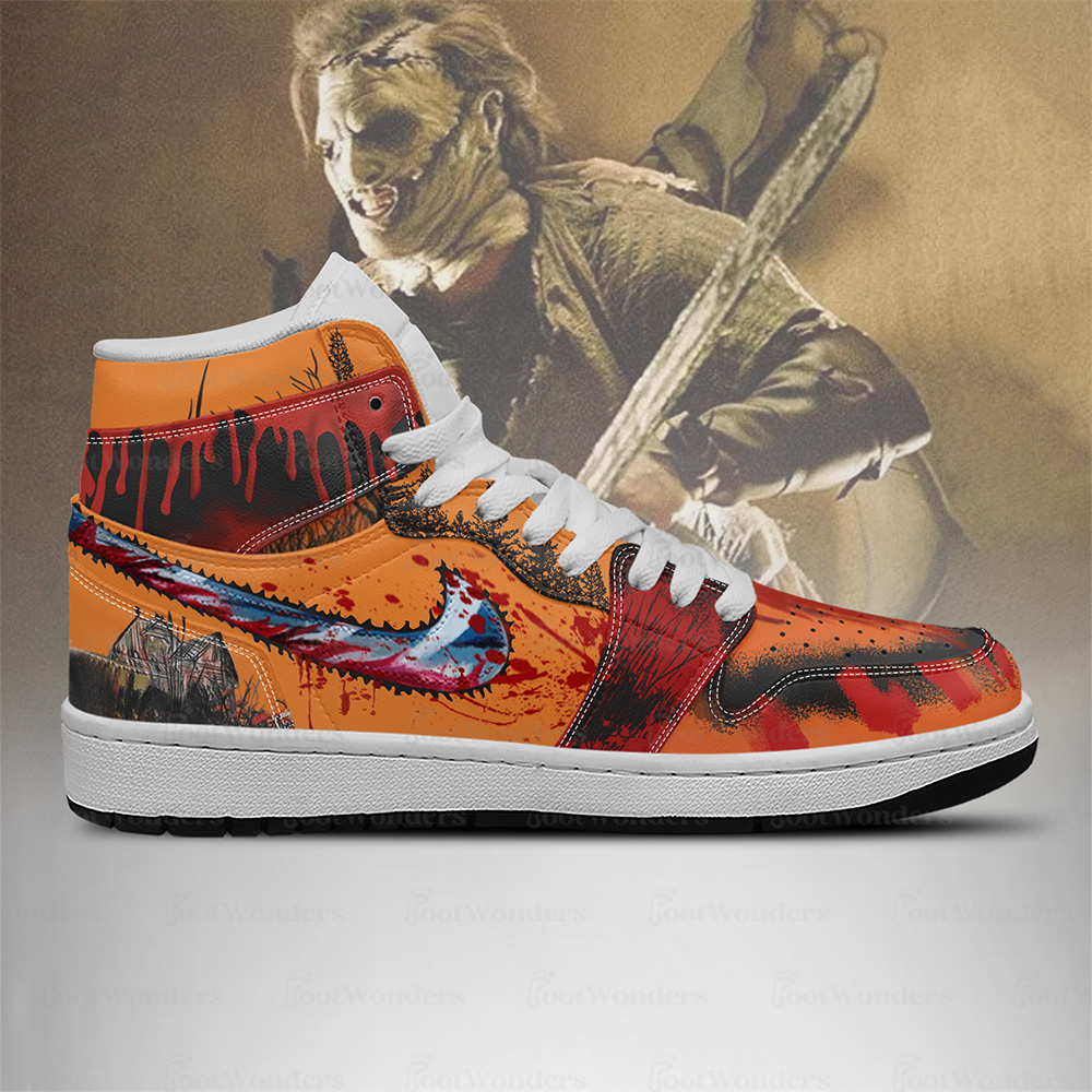 Leather Face - Horror AJ1 Shoes - Image 2