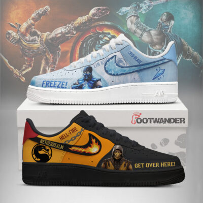Scorpion & Sub-Zero - Mortal Kombat AF1 Shoes