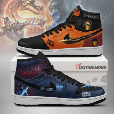 Scorpion - Sub-Zero - Mortal Kombat AJ1 Shoes