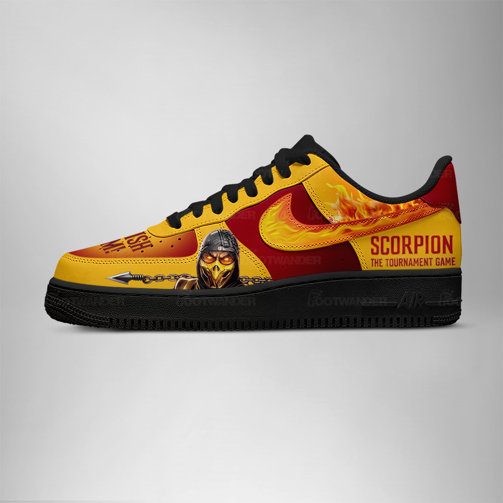 Scorpion - Mortal Kombat AF1 Shoes - Image 3