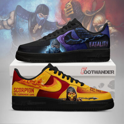 Scorpion & Sub-Zero - Mortal Kombat AF1 Shoes