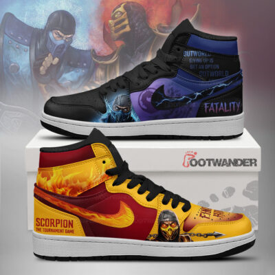 Scorpion & Sub-Zero - Mortal Kombat AJ1 Shoes