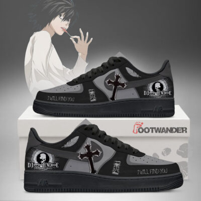 L Lawliet - Death Note AF1 Shoes