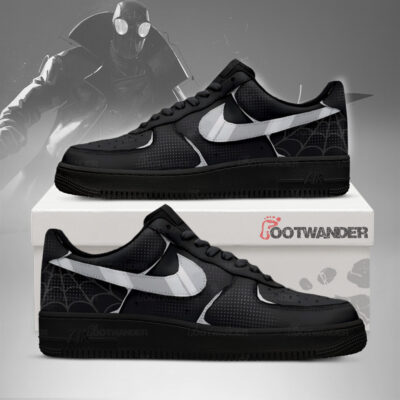 Spider Noir AF1 Shoes