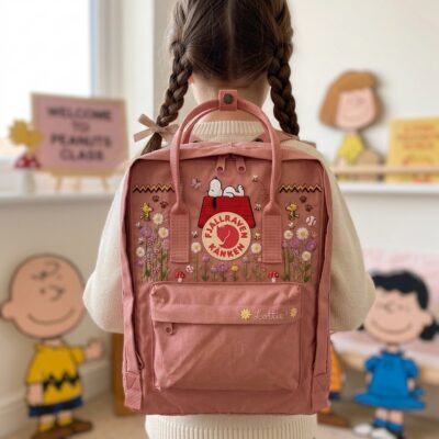 Snoopy Fjallraven Kanken Embroidered Backpack