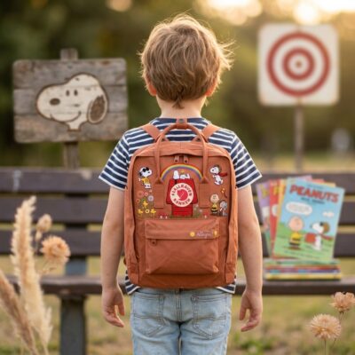 Snoopy Fjallraven Kanken Embroidered Backpack
