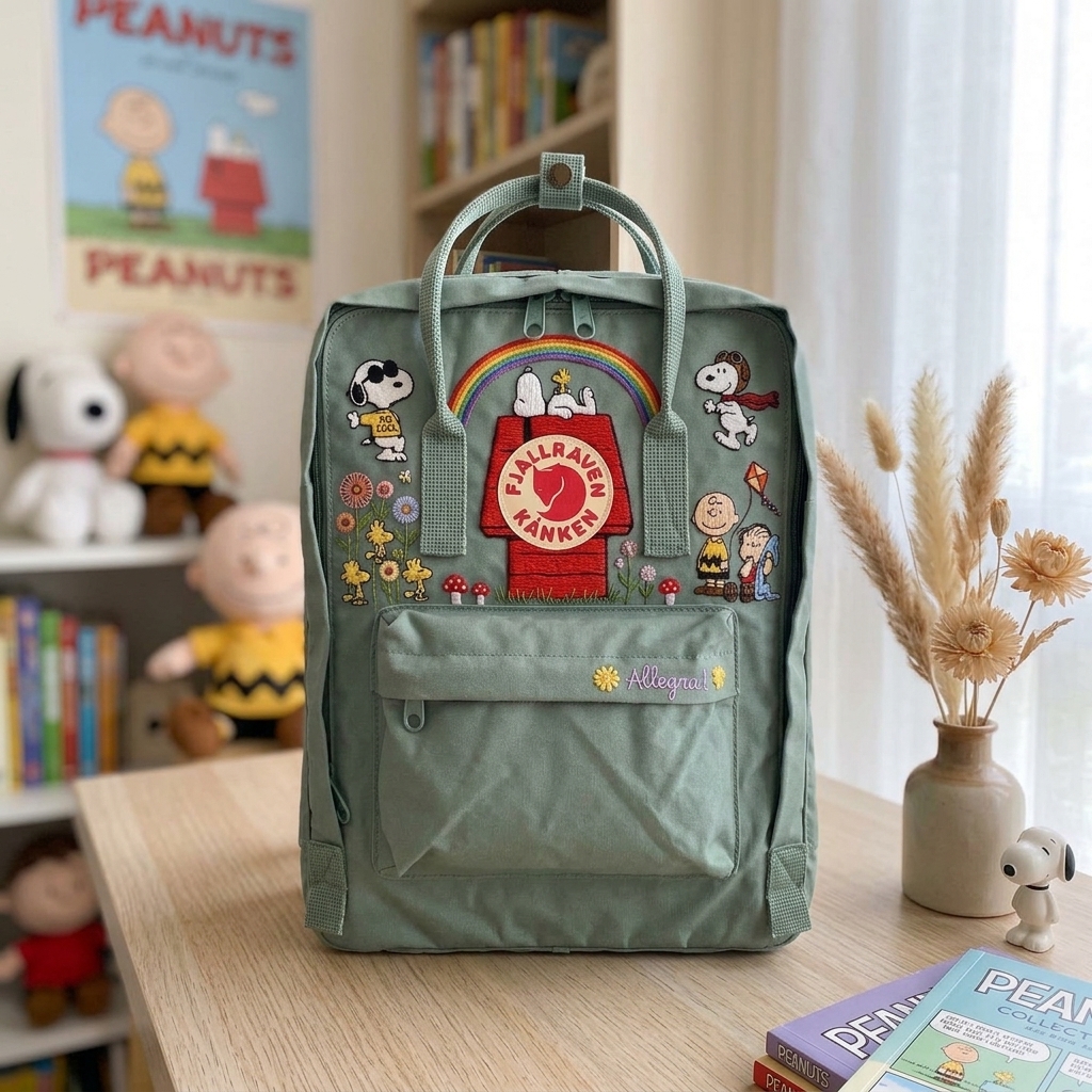 Snoopy Fjallraven Kanken Embroidered Backpack - Image 4