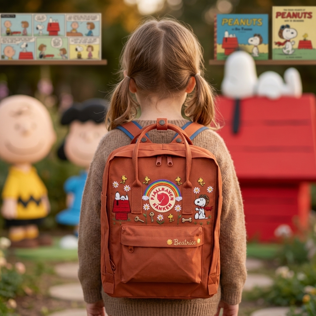 Snoopy Fjallraven Kanken Embroidered Backpack - Image 4