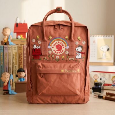Snoopy Fjallraven Kanken Embroidered Backpack