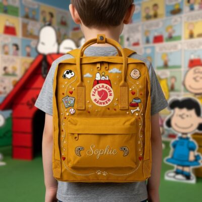 Snoopy Fjallraven Kanken Embroidered Backpack