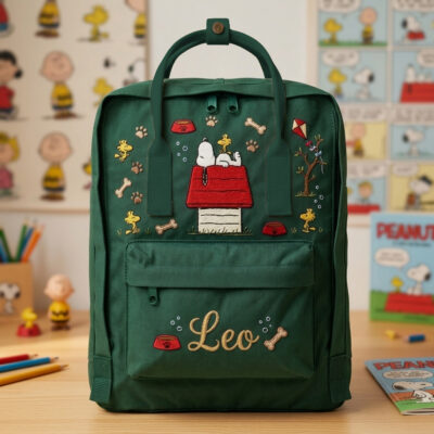 Snoopy Fjallraven Kanken Embroidered Backpack