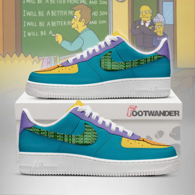 Walter Seymour "Skinny" Skinner - The Simpsons AF1 Shoes